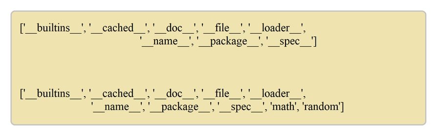 help and dir in Python 2