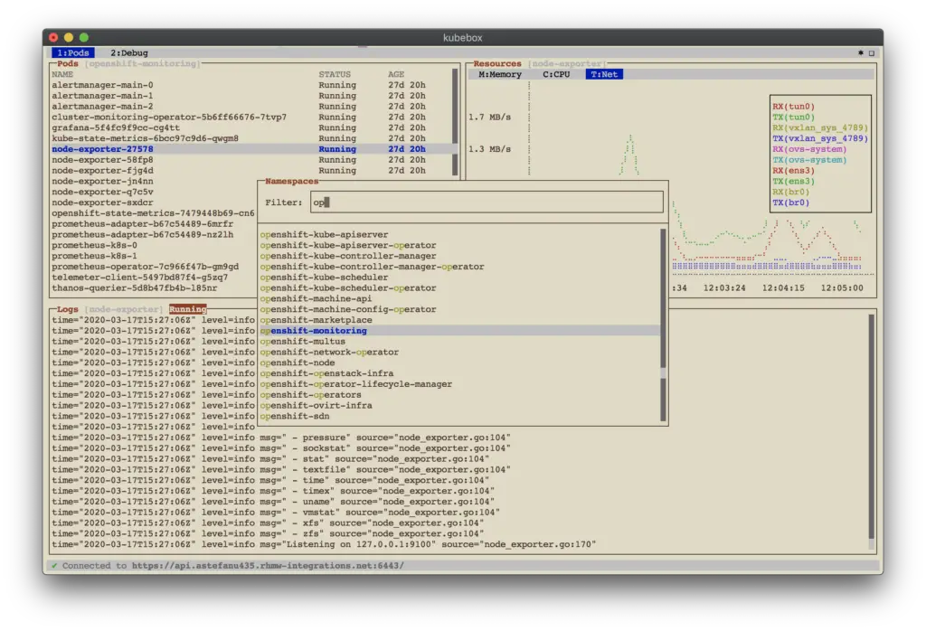 Terminal support