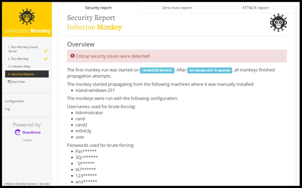 Security report