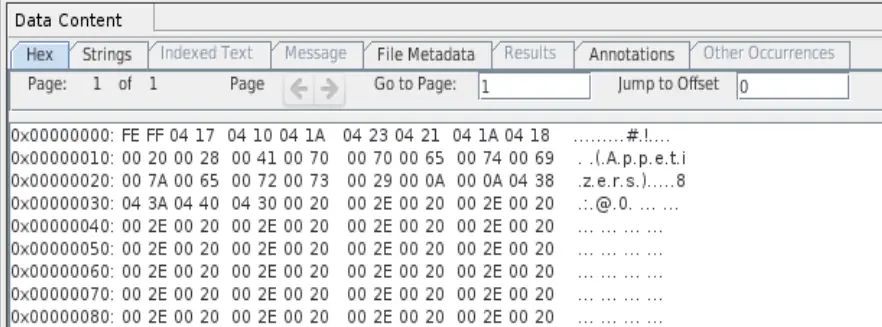 hex data